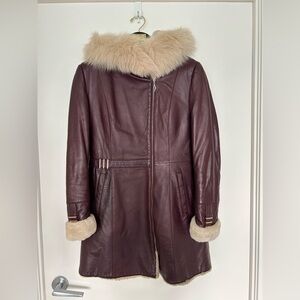 Luxurious Real Leather Women’s Fur Coat